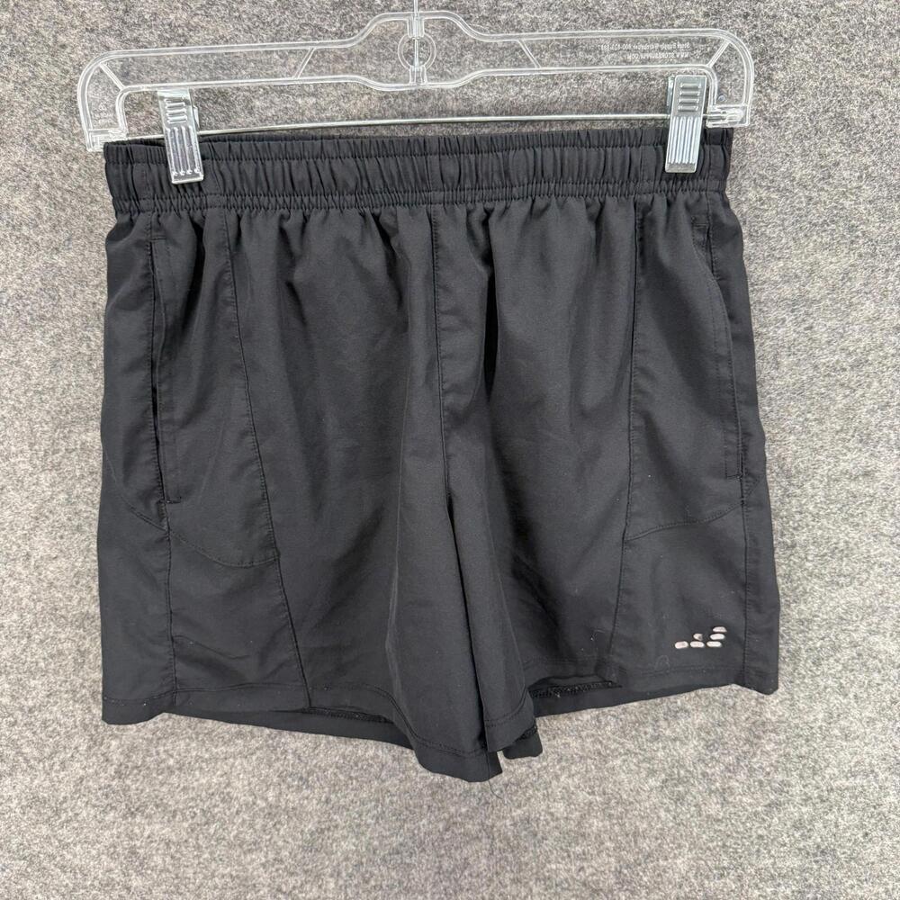 BCG Shorts Women XS Black Mid Rise Hot Pants Elastic Waist Pockets Pull On